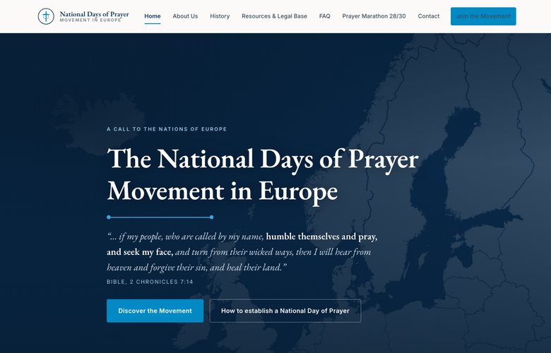 NDOP Europe — podgląd strony