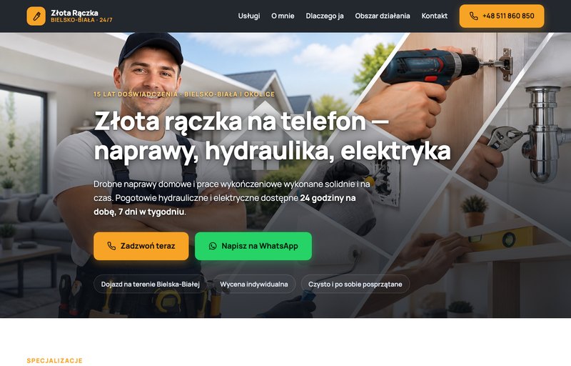 Złota rączka Bielsko-Biała — podgląd strony